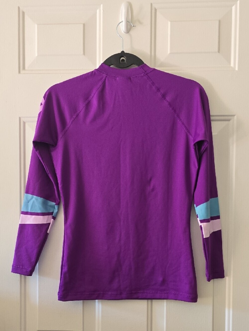 Roxy Purple Rash Guard Size 10 - Picture 2 of 4